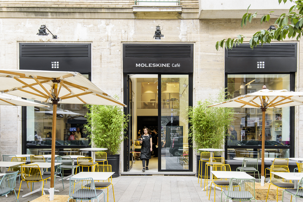 Moleskine Café - terrace seating area on Corso Garibaldi